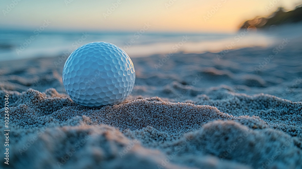 golf ball nestled in fine sand, capturing the essence of patience and focus in the game. The empty space invites reflection, symbolizing both challenge and opportunity in golf golf ball nestled in fine sand, capturing the essence of patience and focus in the game. The empty space invites reflection, symbolizing both challenge and opportunity in golf