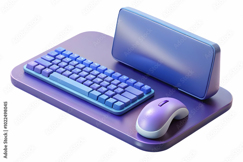 Glossy Keyboard and Mouse on Plain Desk with Copy Space - A Crisp Image Showcasing an Organized and Efficient Working from Home Setup with Natural Lighting. Glossy Keyboard and Mouse on Plain Desk with Copy Space - A Crisp Image Showcasing an Organized and Efficient Working from Home Setup with Natural Lighting.