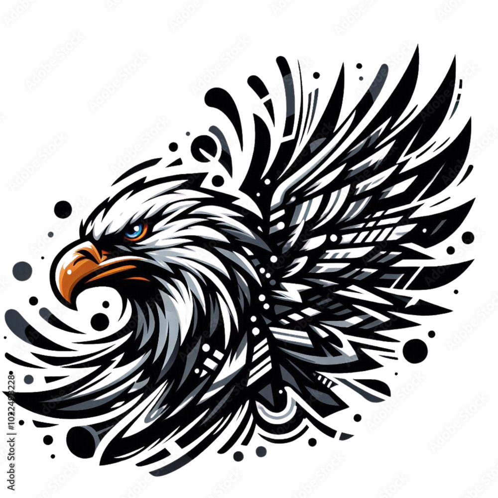 Abstract Graffiti Eagle Art – Contemporary Urban Style on White Background.
Abstract Graffiti Eagle Art – Contemporary Urban Style on White Background.