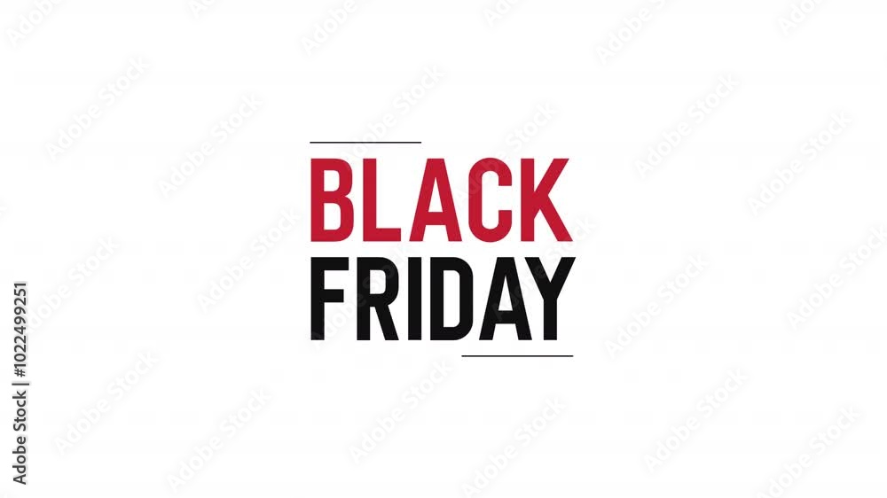 Black Friday Text Animation HD On Alpha Black Friday Text Animation HD On Alpha