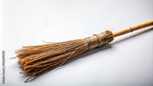 Wallpaper Mural Witch Broomstick Isolated on White Background for Halloween and Fantasy Themes Torontodigital.ca