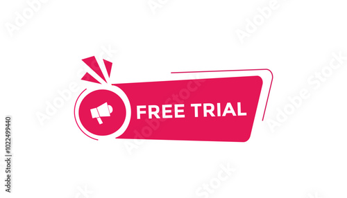 Free trial web banner templates. Vector Illustration