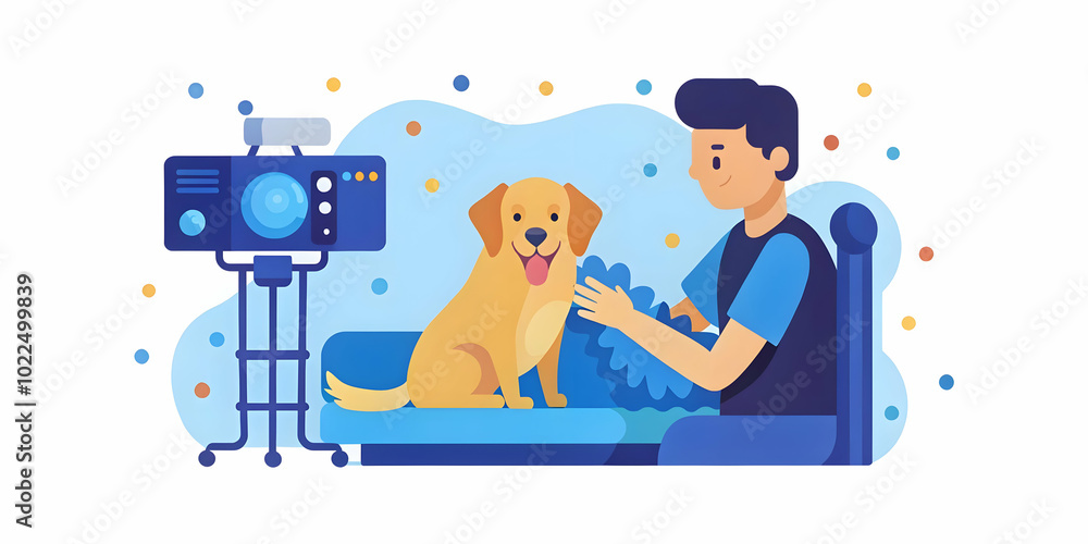 Bokeh Effect: Person Petting Therapy Dog in Hospital - Soft Blurred Image of Healing Interaction with Warm Bokeh Lights in Pet Therapy Concept Bokeh Effect: Person Petting Therapy Dog in Hospital - Soft Blurred Image of Healing Interaction with Warm Bokeh Lights in Pet Therapy Concept