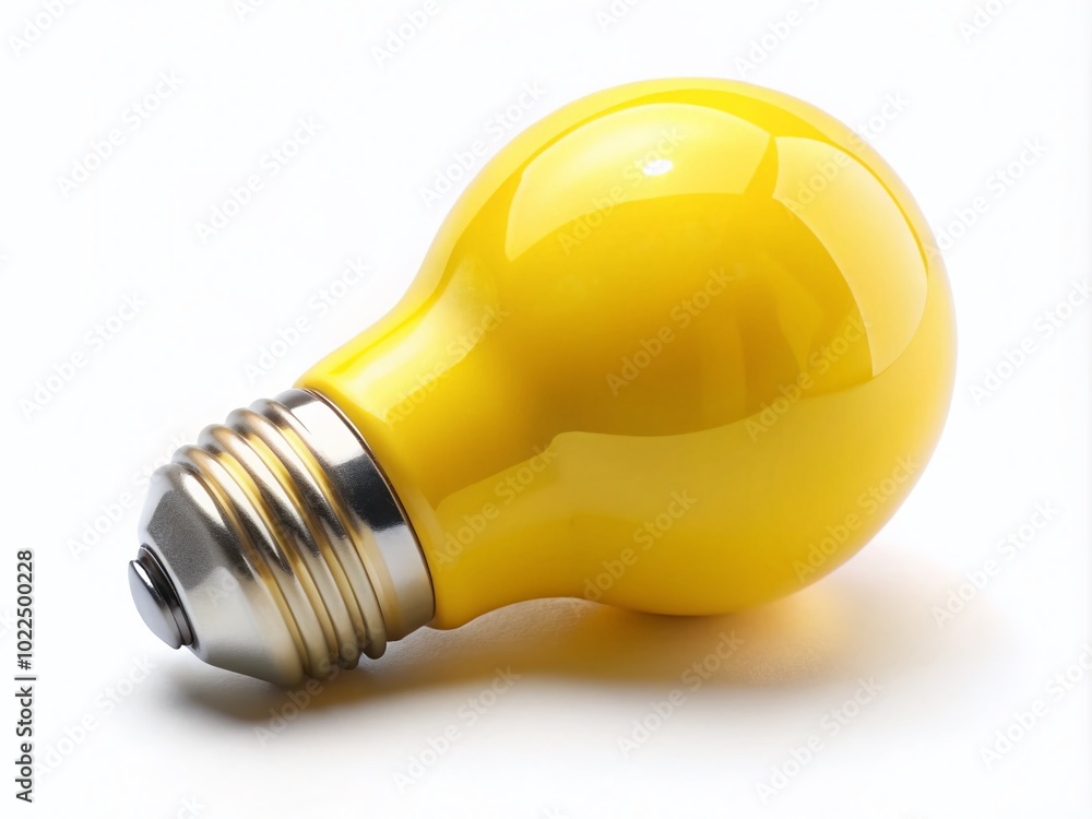 Yellow Lightbulb Isolated on White Background for Product Photography Showcase Yellow Lightbulb Isolated on White Background for Product Photography Showcase