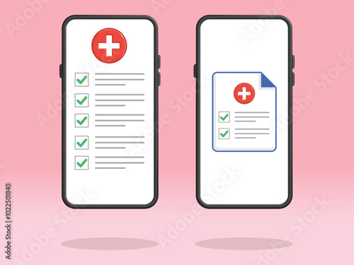 Smartphone Checklist Medical Cross Tasks File