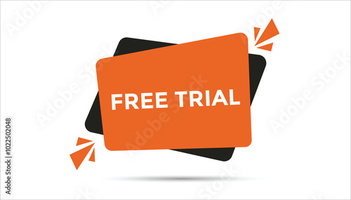 Free trial web banner templates. Vector Illustration
