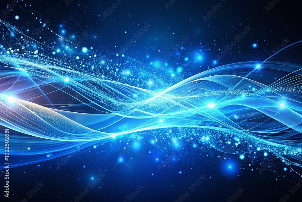 Abstract Blue Lines and Particles Background in 4K - Stunning Panoramic Photography for Digital Art and Design Abstract Blue Lines and Particles Background in 4K - Stunning Panoramic Photography for Digital Art and Design