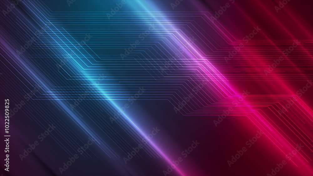 Bright glowing circuit boards lines abstract technology background Bright glowing circuit boards lines abstract technology background