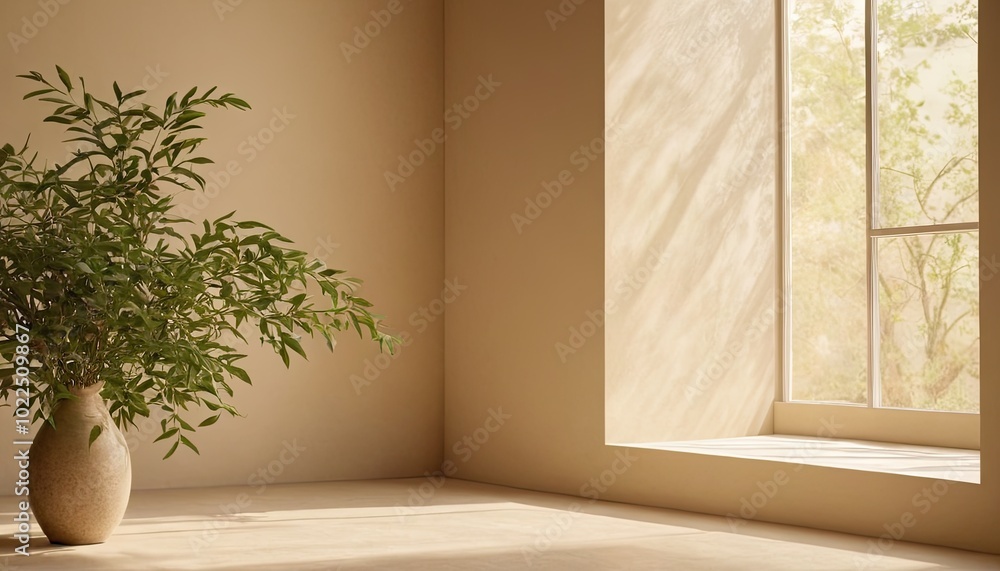 Empt simple space in hotel - 3d rendering and nature view background 11 Empt simple space in hotel - 3d rendering and nature view background 11