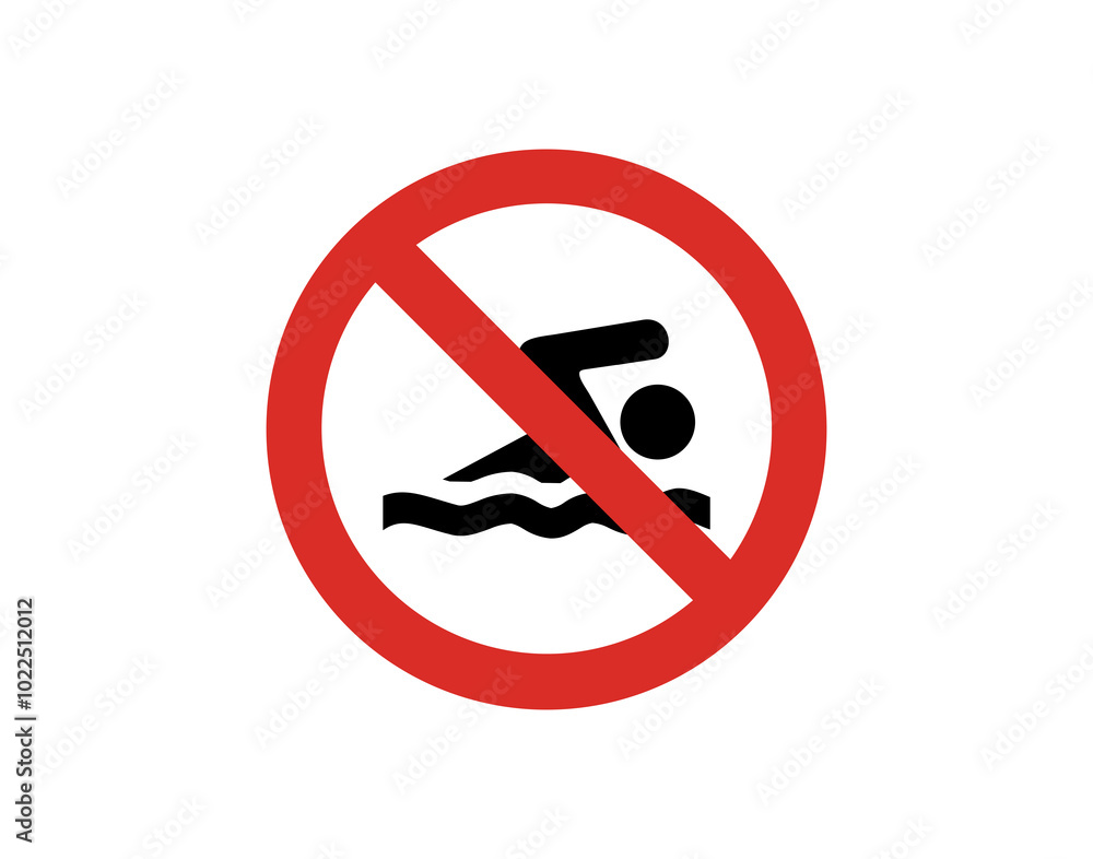 no swimming signboard