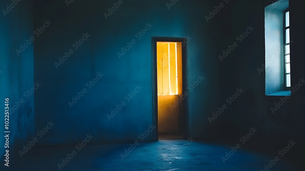 Illuminated Room in Darkness Illuminated Room in Darkness