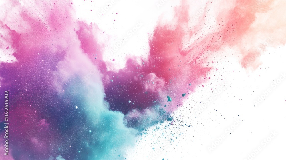 A vibrant explosion of colors resembling abstract clouds and splashes of paint. A vibrant explosion of colors resembling abstract clouds and splashes of paint.