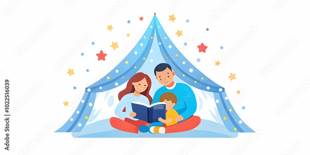 Intimate Abstract Digital Art of Family Reading Stories Under a Starry Canopy with Bokeh Lights - Capturing Magical Moments in Photo Stock Intimate Abstract Digital Art of Family Reading Stories Under a Starry Canopy with Bokeh Lights - Capturing Magical Moments in Photo Stock