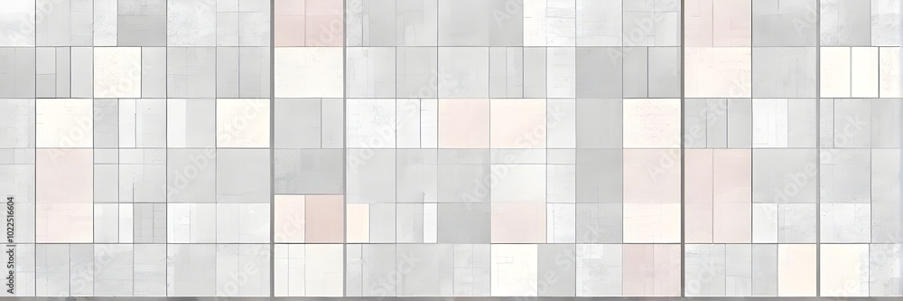 minimalist geometric pattern of interlocking circles and squares, arranged symmetrically in a soothing, neutral palette of pale greys and subtle blush tones minimalist geometric pattern of interlocking circles and squares, arranged symmetrically in a soothing, neutral palette of pale greys and subtle blush tones