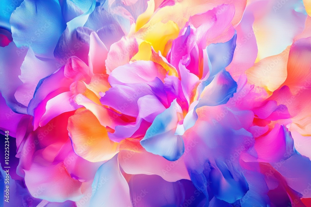 Fototapeta premium Vibrant multicolored abstract floral background