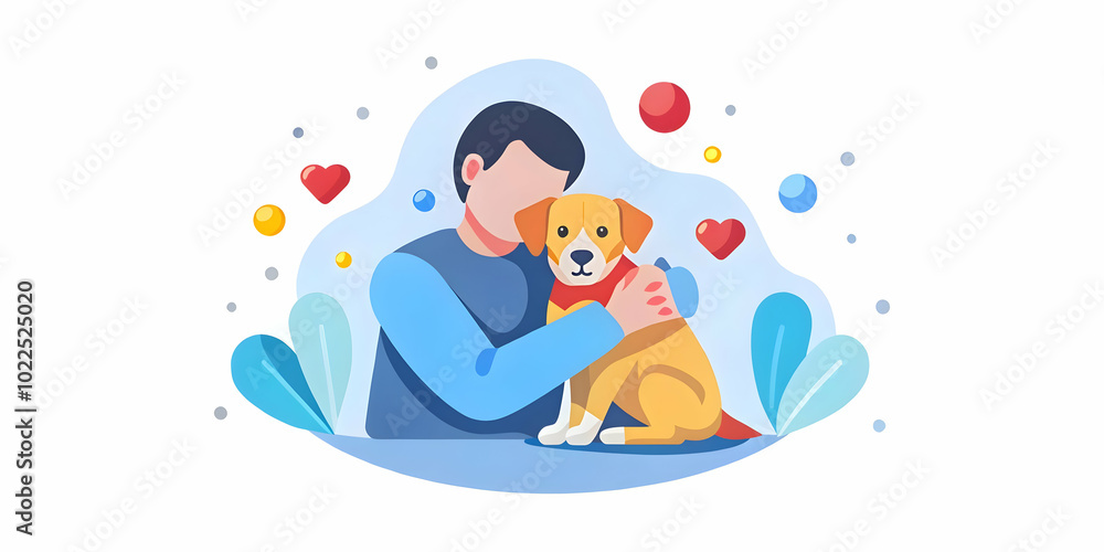 Soft Abstract of Person and Dog Cuddling in Warm Hues - A Healing Pet Therapy Image Symbolizing Bond and Comfort in Photo Stock Concept Soft Abstract of Person and Dog Cuddling in Warm Hues - A Healing Pet Therapy Image Symbolizing Bond and Comfort in Photo Stock Concept