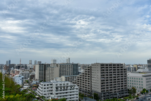 都市風景 ビルから眺める東京のビル群