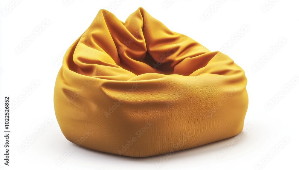 A plush, yellow bean bag chair designed for comfort and relaxation. A plush, yellow bean bag chair designed for comfort and relaxation.