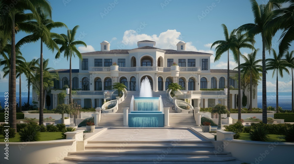 Obraz premium luxurious house on beach