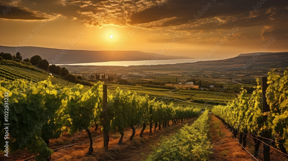 Fototapeta premium horizon wine mediterranean