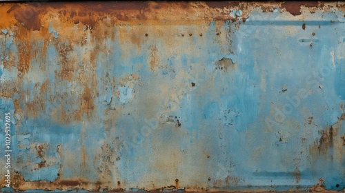 door rusted blue metal