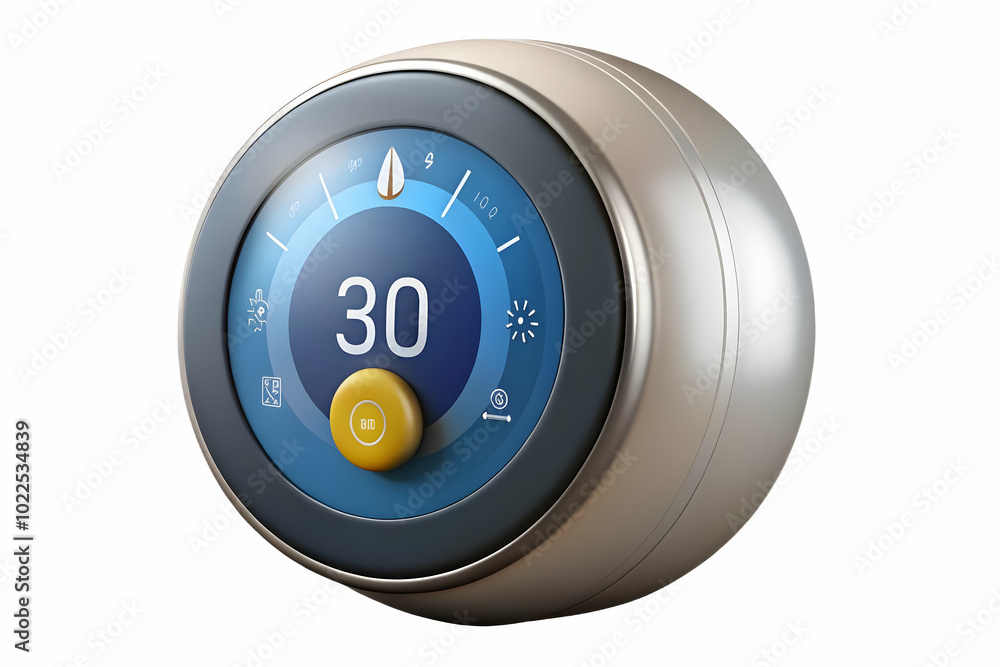 Smart Thermostat on Plain Background: Capturing Family Comfort and Home Management with Generous Copy Space - Modern Technology for Better Living Smart Thermostat on Plain Background: Capturing Family Comfort and Home Management with Generous Copy Space - Modern Technology for Better Living