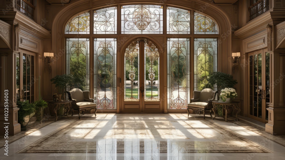 Fototapeta premium sunlight doors open