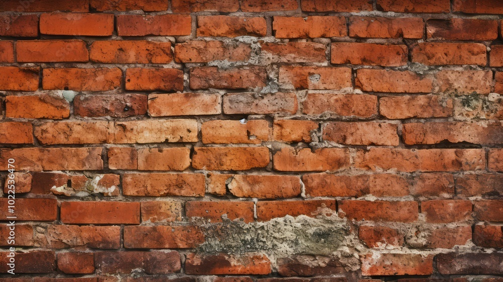 Obraz premium weathe orange red brick