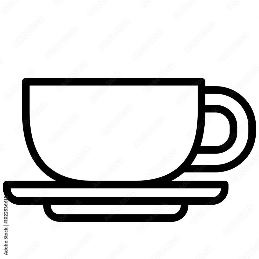Coffee Mug Icon, Black And White Outline Icon Symbol Coffee Mug Icon, Black And White Outline Icon Symbol