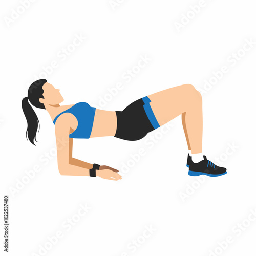 Active Bridge Exercise: A person executes a bridge exercise, demonstrating the strength-building form of the exercise, highlighting the precision of the movement and the active engagement of muscle.