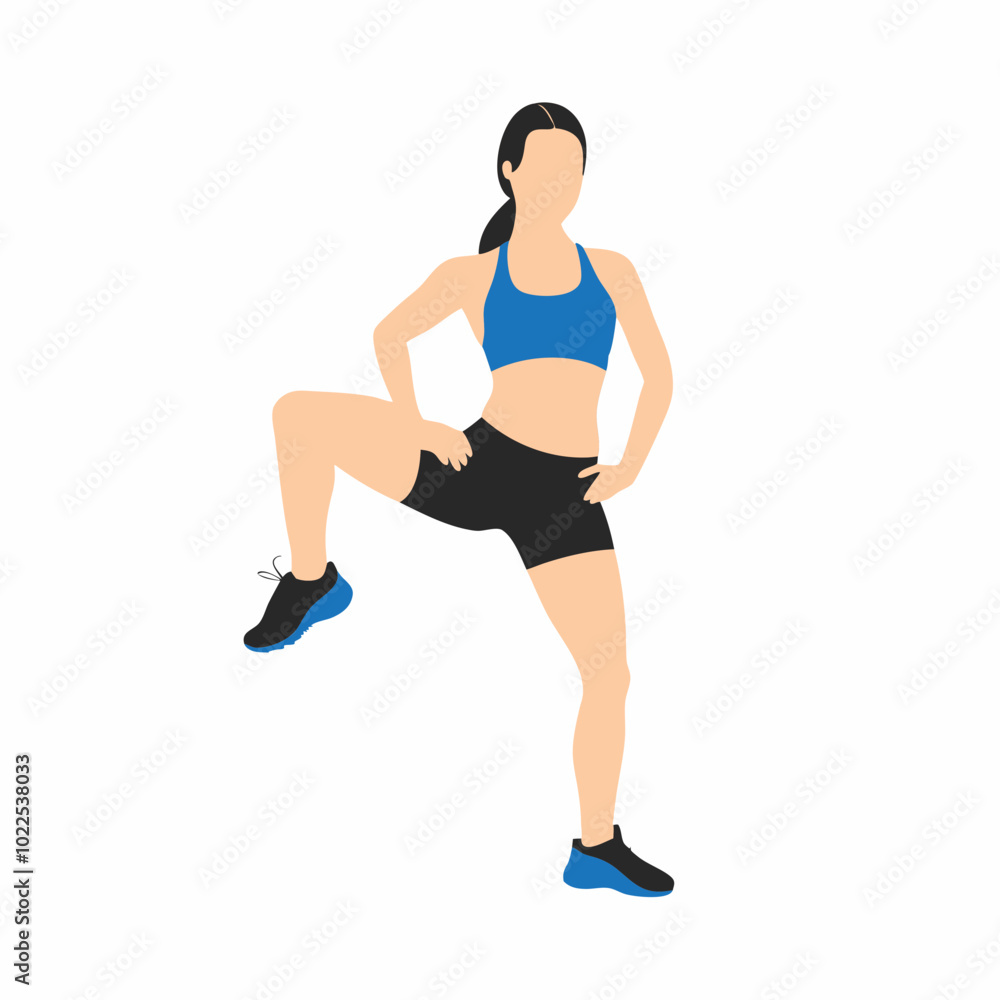 Fototapeta premium young woman exercising woman-leg-raises
