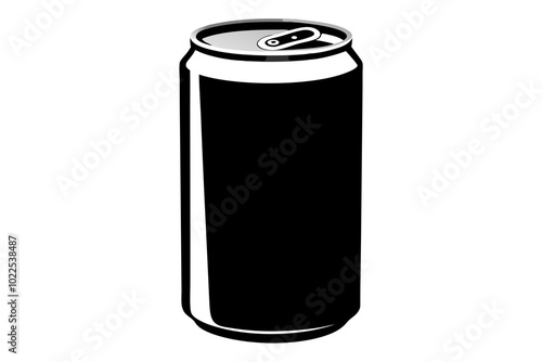 Soda Can | vector silhouette illustration on white background