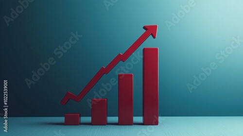 a business graph showing a steady ascent in profits over time, illustrating growth and success
