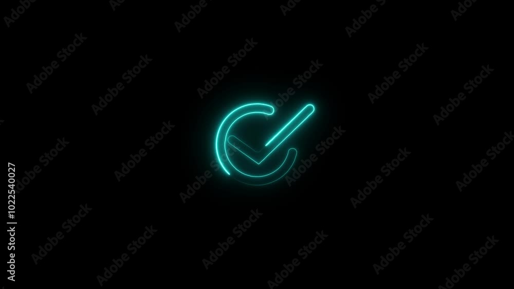 correctred check symbol dynamic animation green and blue glow neon. 4k Animation Video. correctred check symbol dynamic animation green and blue glow neon. 4k Animation Video.