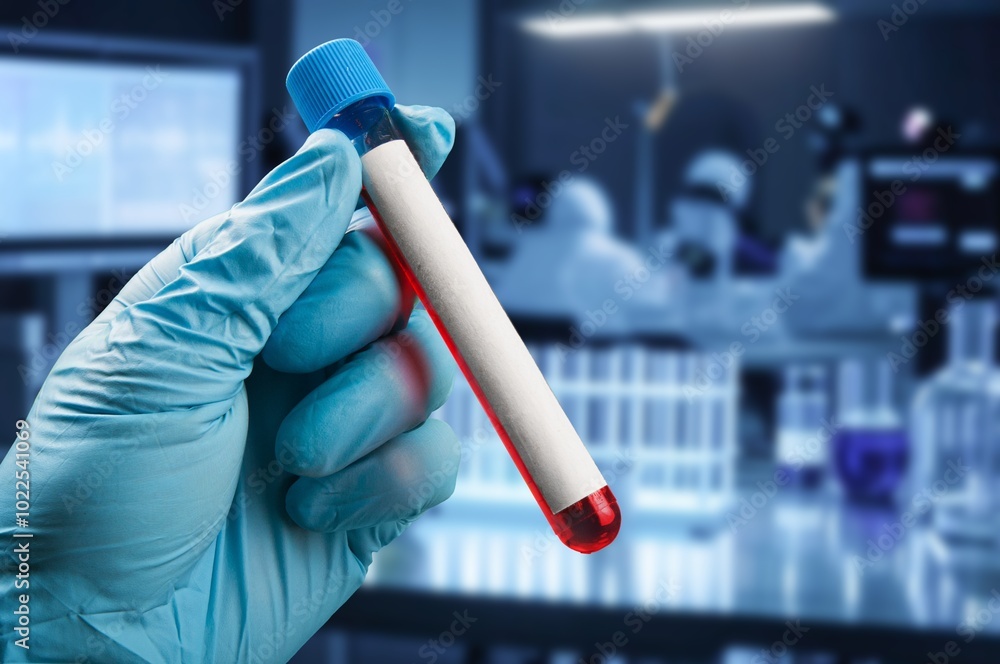 Fotografie A scientist uses  modern laboratory equipment for research experiment
