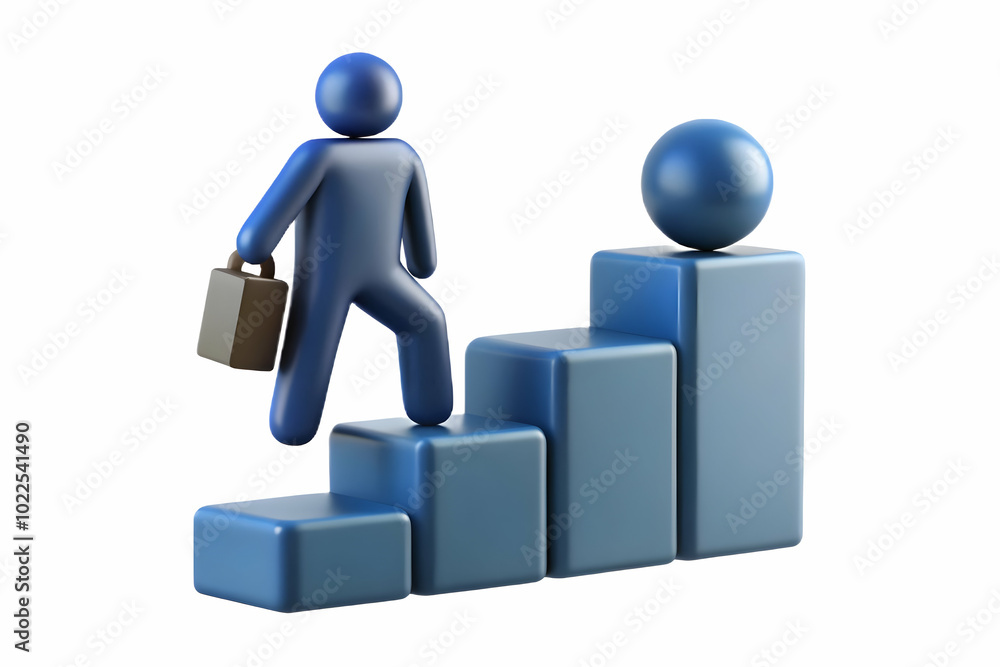 Career Growth Concept: Abstract Silhouette Climbing Bokeh Stairs Symbolizing Progress and Happiness in Remote Work Career Growth Concept: Abstract Silhouette Climbing Bokeh Stairs Symbolizing Progress and Happiness in Remote Work