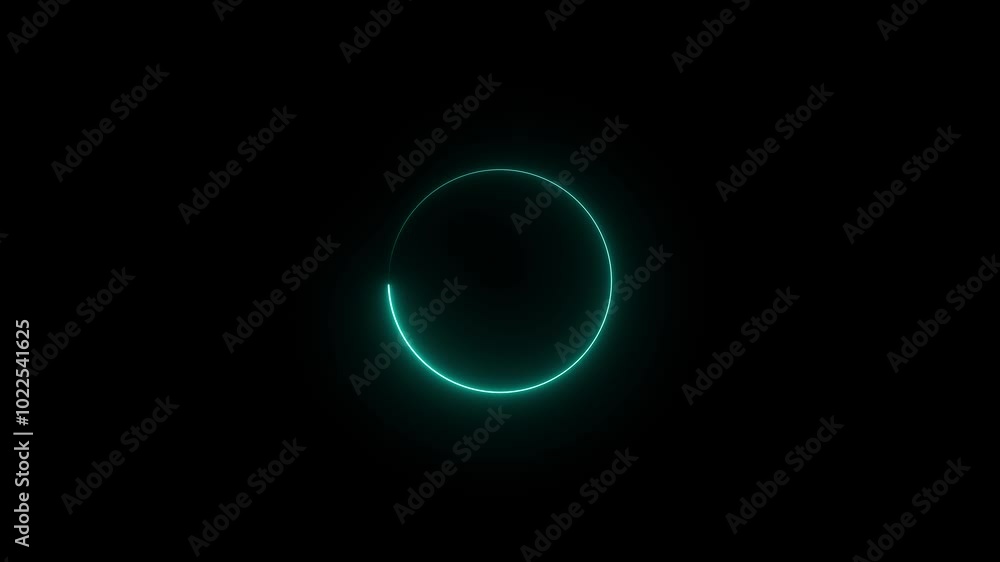 circle shape frame red color glowing neon lights loop animation. black background 4k video.. circle shape frame red color glowing neon lights loop animation. black background 4k video..