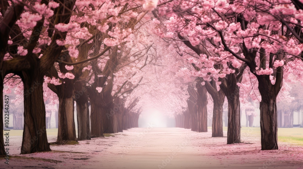 Naklejka premium flowers spring trees background