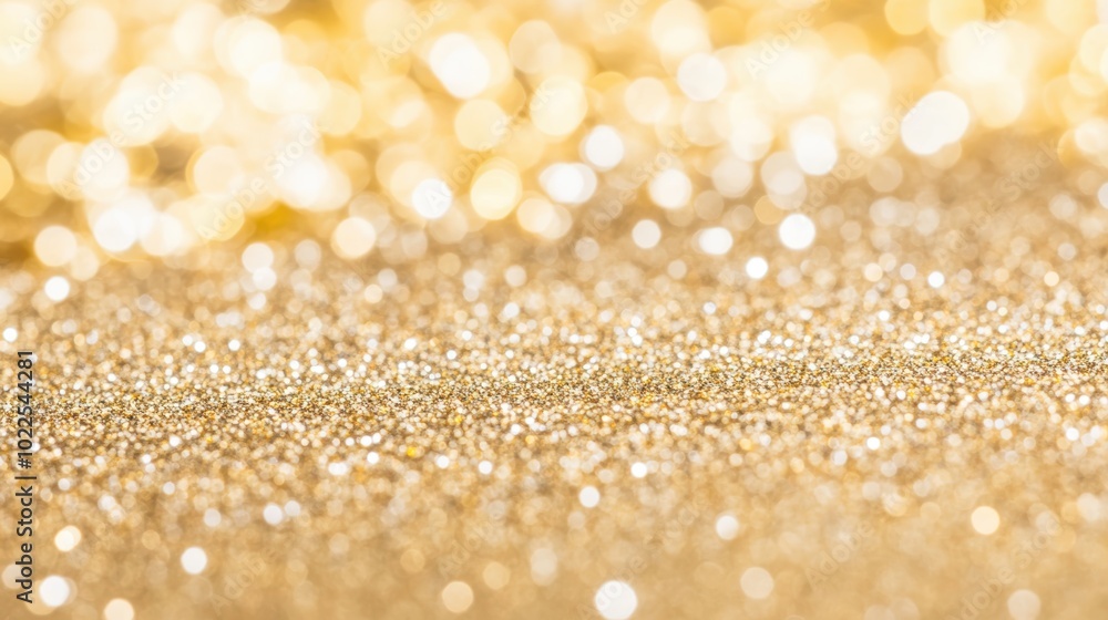 Sparkling gold glitter texture with soft bokeh background Sparkling gold glitter texture with soft bokeh background