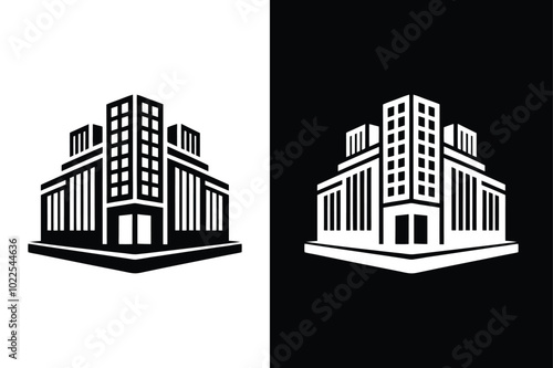 Skyscraper and City Icons. Real Estate, Hospital, Museum, and More Architectural Designs