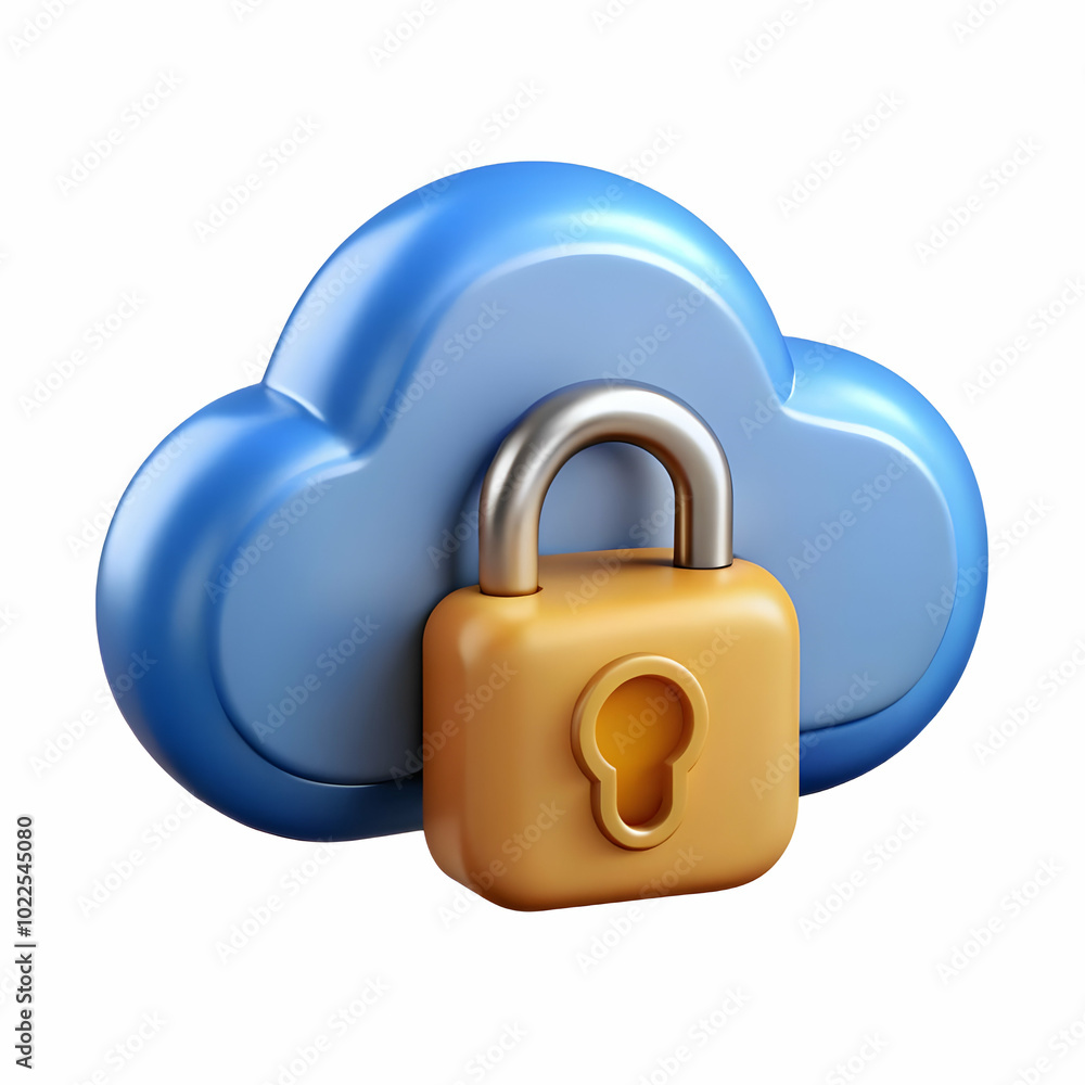 Glossy Cloud Icon with Lock and Key on Plain Background - Representing Security Competence in Cloud Development for Photo Stock Concept Glossy Cloud Icon with Lock and Key on Plain Background - Representing Security Competence in Cloud Development for Photo Stock Concept