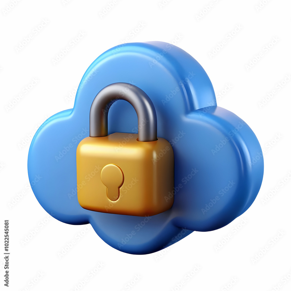 Glossy Cloud Lock Icon on Plain Background - Symbolizing Security and Competence in Cloud Development | Photo Stock Concept Glossy Cloud Lock Icon on Plain Background - Symbolizing Security and Competence in Cloud Development | Photo Stock Concept