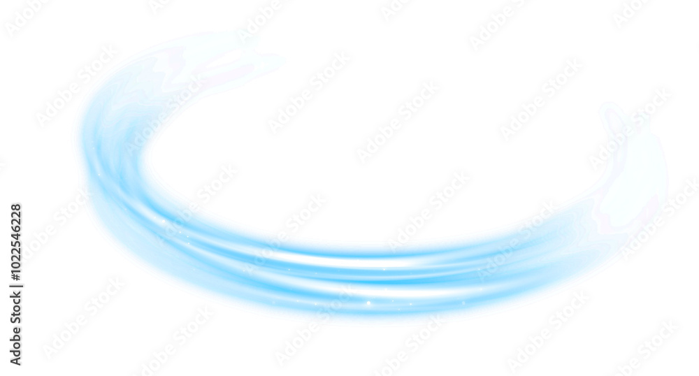 Blue Wavy Neon Glowing Lines isolated on a transparent background Blue Wavy Neon Glowing Lines isolated on a transparent background