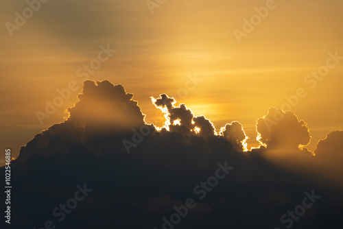 Sunset at the seaside in Taichung, Taiwan photo