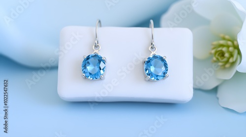 Sky Blue Topaz Earrings