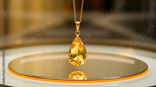 Golden Yellow Topaz Necklace
