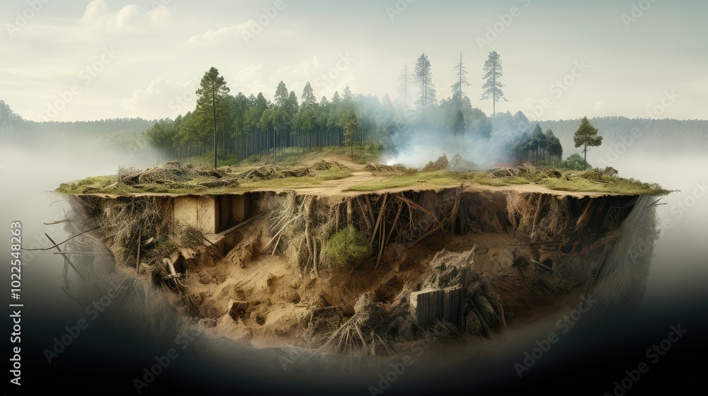 Fototapeta premium atmosphere green house gas emissions