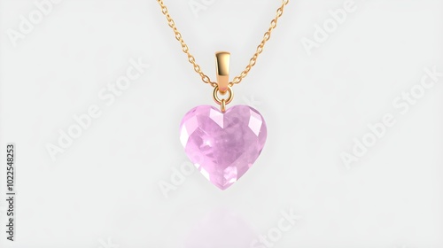 Heart Rose Quartz Necklace