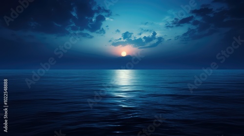 magical blue full moon