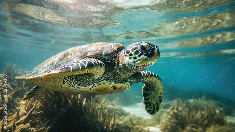 Fototapeta premium mare animals in water